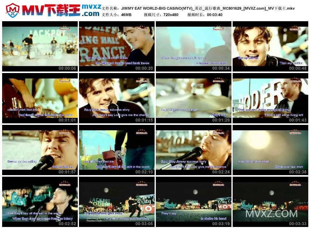 JIMMY EAT WORLD-BIG CASINO(MTV)_英语_流行歌曲_MC801629